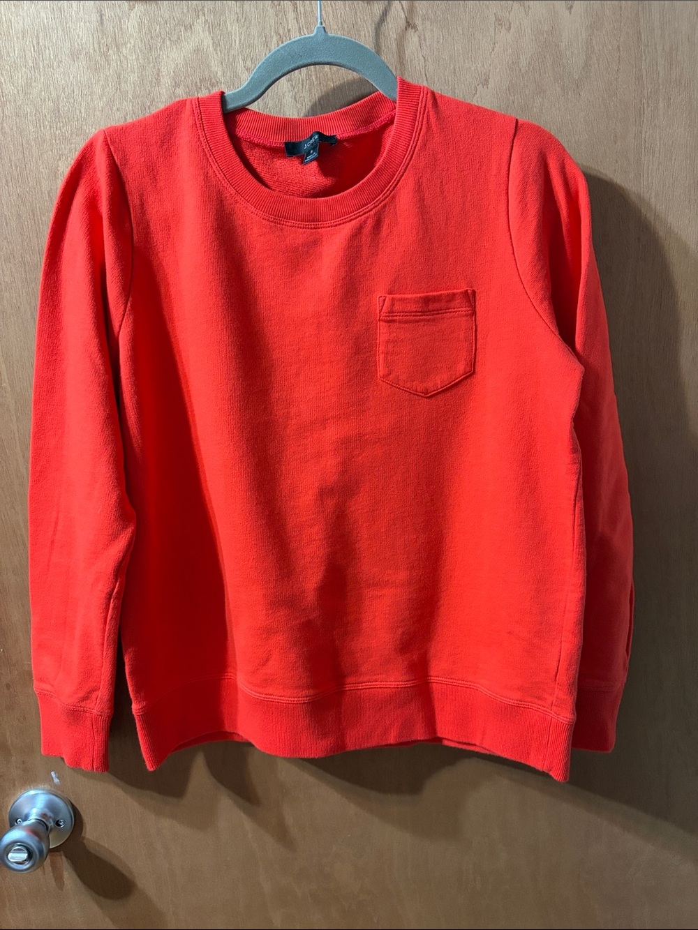 J. Crew Kids Crewneck Sweatshirt in Vibrant Orange-Red